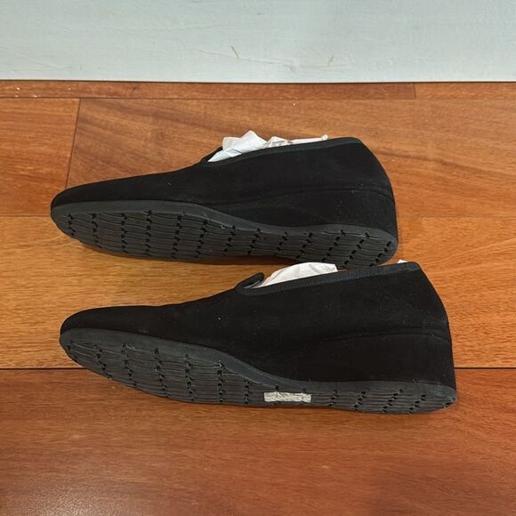 Thierry Rabotin Ziggy Black Suede Wedge Loafers Slip-Ons Size 37 - Picture 6 of 9
